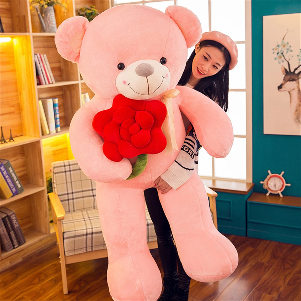big flower teddy bear