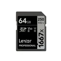 Новое поступление! Lexar 1667X64 GB 128 GB 256 GB Карта SDXC U3 250 МБ/с. Class 10 карты памяти SD V60 для 3D 4 K видео Камера