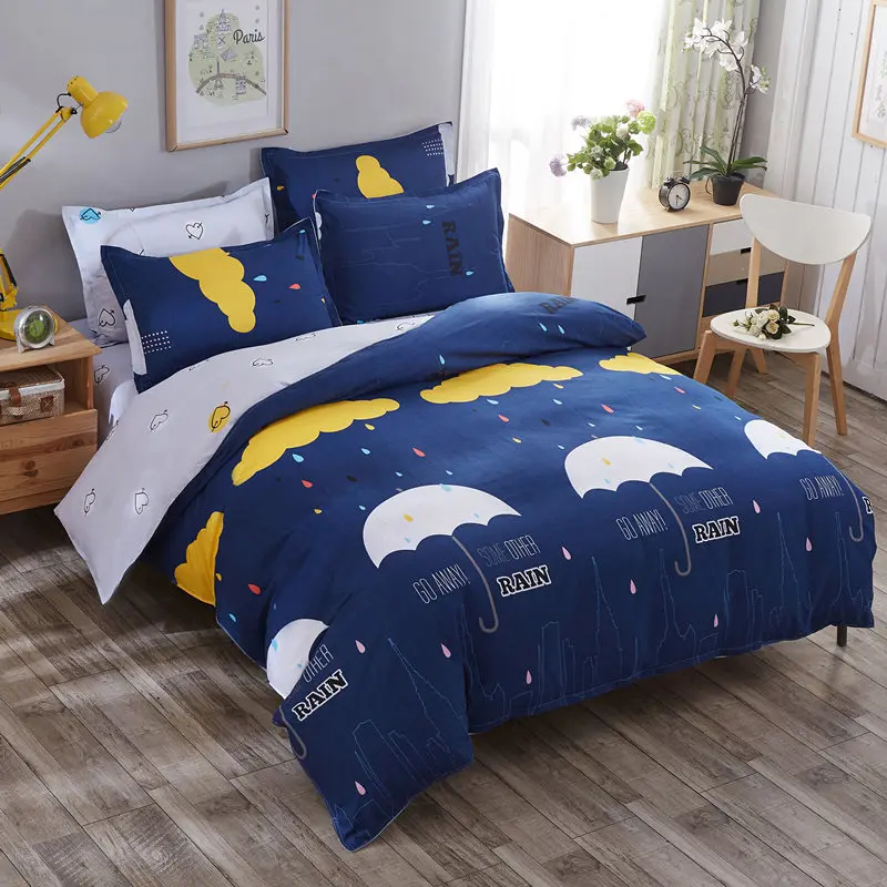 

brief bedding set queen size geometric duvet cover king double twin 6 size children home textile 3/4 pcs kids 6 style avaible