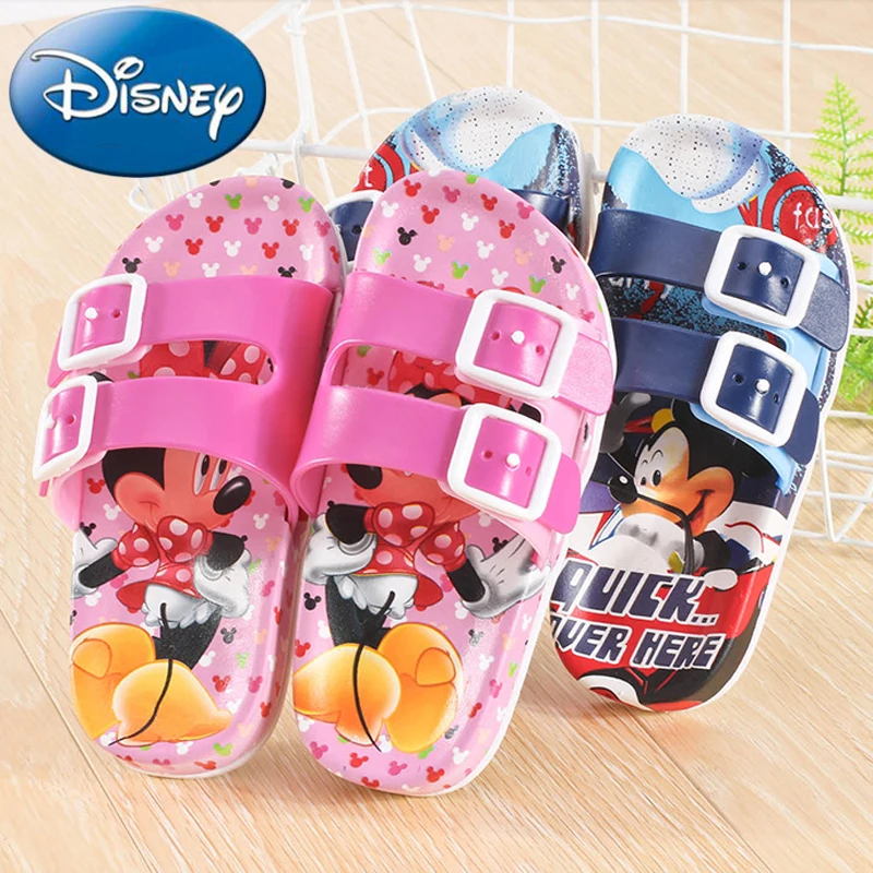 

2018 Disney Cool Slippers Children's Shoes Baby Slippers Cartoon Mickey Boys Girls Summer Non-slip Bathroom Beach Minnie Shoes