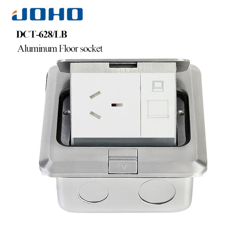 

JOHO Aluminum Alloy Fast Pop up Floor Socket box 10A 250V Australian Socket 2 Pole outlet RJ45 HDMI USB