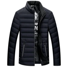 Брендовая зимняя куртка для мужчин толстые теплые однотонные хлопковая парка мужские куртки и пальто плюс размеры 4XL зеленый синий черный шерст