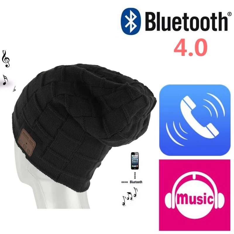 2019 Latest Version of Bluetooth 4.0 Winter Warm Beanie Music Hat Wireless Smart Cap Headset Headphone Speaker Mic | Электроника