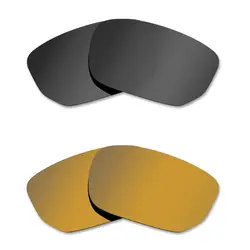 Glintbay 2 пары поляризованных солнцезащитных очков замена линз для Окли переключатель стиля маскирующий черный и Бронзовый Золотой
