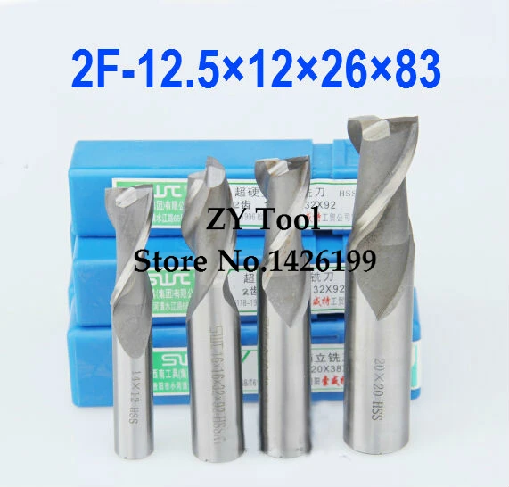 

5pcs/set 12.5MM 2 Flute HSS&Aluminium endmill milling cutter CNC Bit Milling Machine tools Cutting tools.Lathe Tool,router bit