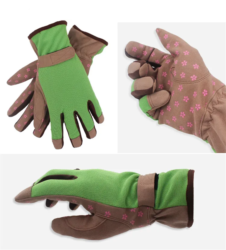 Free shipping three colors flower logo working gloves landscape gardening anti-slip wear resistance hoticultural tool specialist Free shipping three colors flower logo working gloves landscape gardening anti-slip wear resistance hoticultural tool specialist