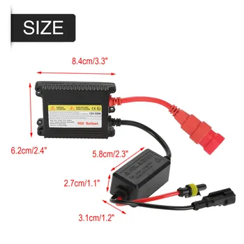 

2Pcs 12V 55W Universal Digital Xenon DC HID Ballast Replacement Conversion Kit Ballast with aluminum case waterproof anti-shock