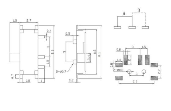 20 шт./лот тумблер MSK-12D19 G2 SPDT 1P2T SMD 3 Pin PCB панель горизонтальный скользящий переключатель