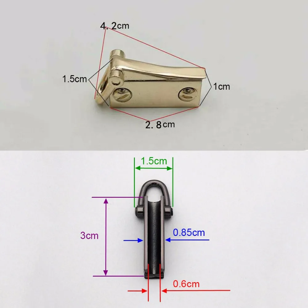4 шт.(2 комплекта) Зажим для сумки с боковыми пряжками винт для самостоятельной сборки и удобная установка посылка с металлической пряжкой аксессуары для сумок
