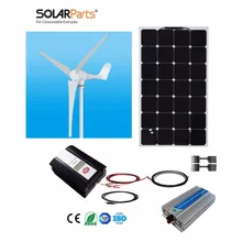 Boguang 1x 600W Wind Turbine+1X100W Solar Hybrid system DIY kit solar panel home house module mobile dc 12v/24v off grid tie