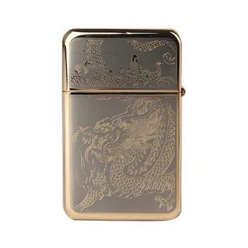 

Chief Chinese Dragon carving Gas Cigarette Lighter Cigarettes Kerosene Flint Petrol Vintage Gasoline Oil Petrol Refillable