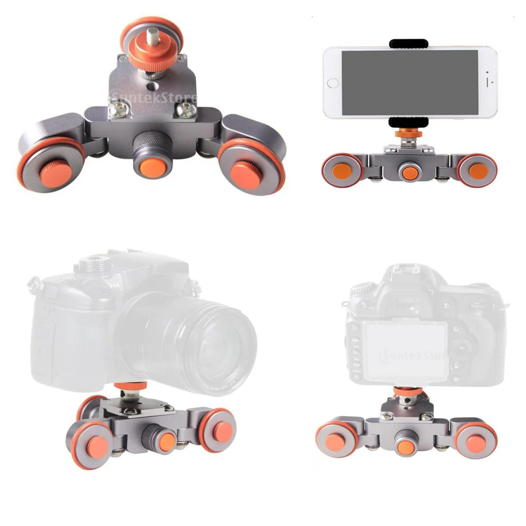 

Electric Motorized 3-Wheel Video Pulley Car Dolly Rolling Slider for Camera