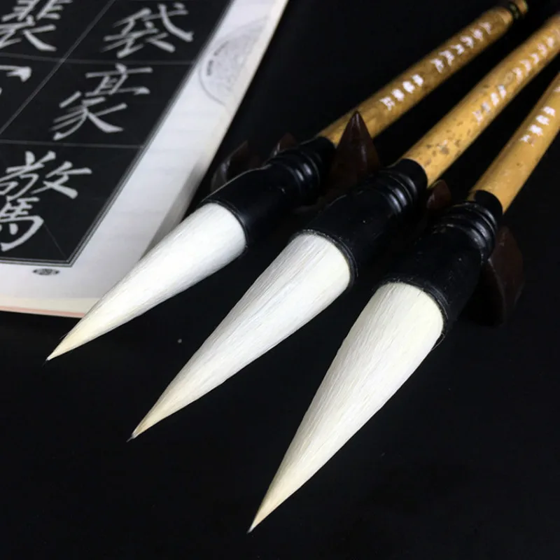 Soft Woolen Hair Chinese Calligraphy Brushes Pen Long Woolen Writing