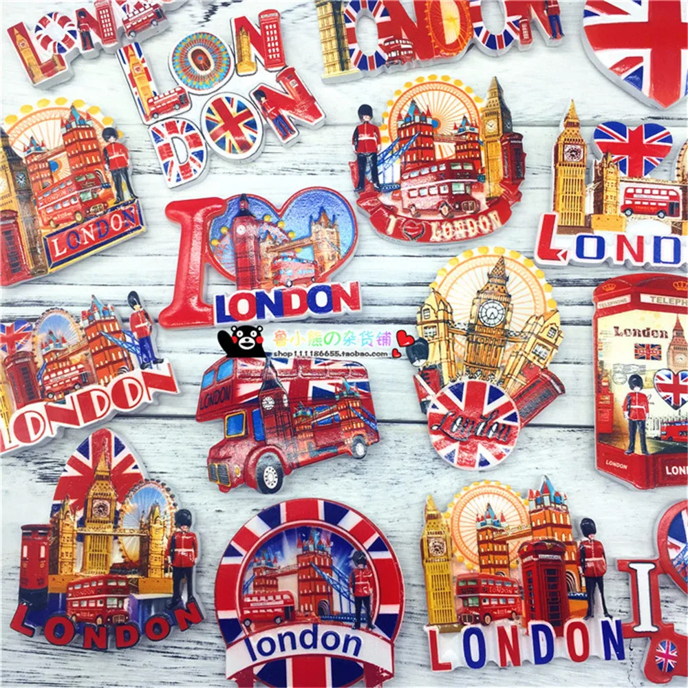 12 x I LOVE LONDON ENGLAND BRITISH UK FRIDGE MAGNETS SOUVENIR 3D CERAMIC SET UK 