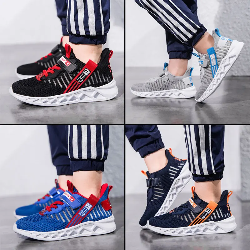 Spring New Kids Breathable Shoes boys Sport Sneakers Children Mesh Shoes Boys Fashion Casual Shoes Soft  and light 1902