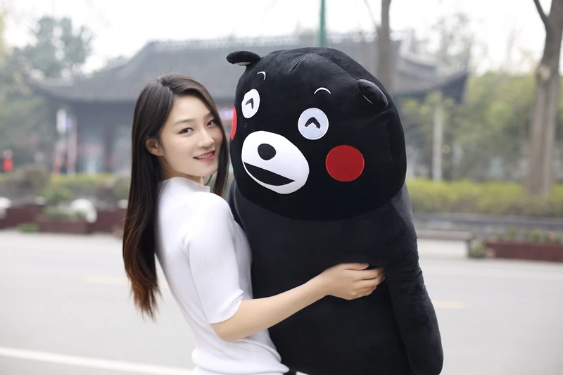 Япония маскоты Kumamon медведь плюшевые игрушки для детей подарок прекрасная кукла подушки детские высокое качество и низкая цена 35 см