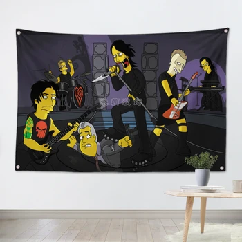 

Marilyn Manson Metal Music Rock Band Cloth Flag Banners Tapestry Bar Billiards Hall Studio Music Theme Wall Hanging Decoration
