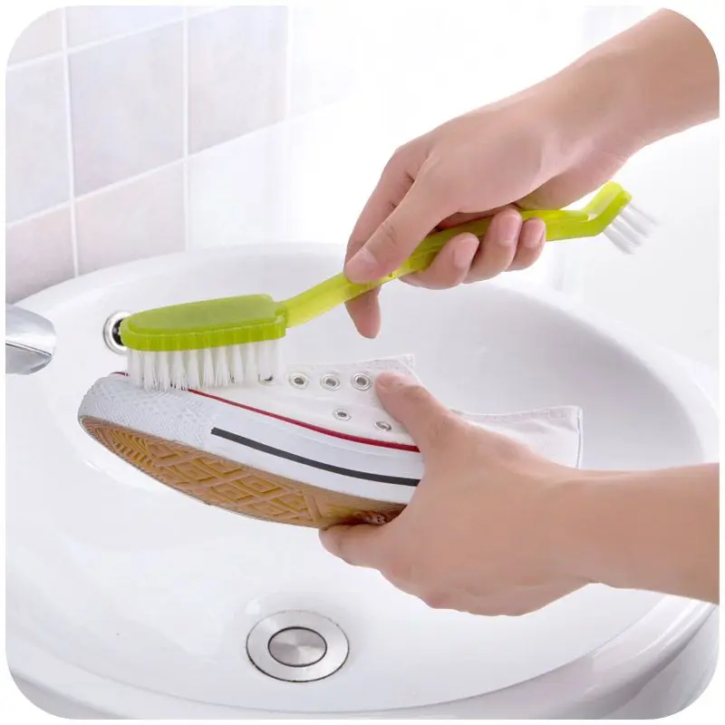 Full long handled shoe brush to wash laundry small soft bristled