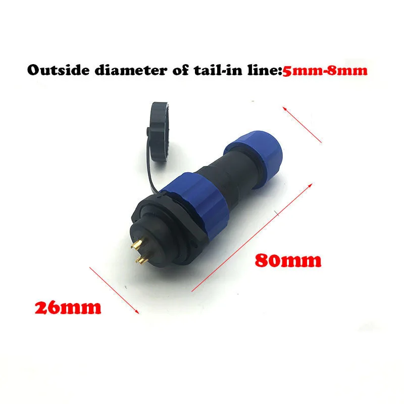 

SD16 Male parent pair 2/3/4/5/6/7/9Pin IP68 Waterproof connector 2 hole socket