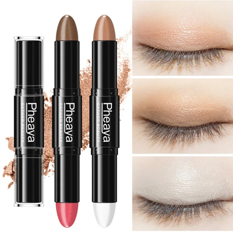 

6 Colors Glitter Professional Eyes Makeup Waterproof Eye Shadow White Gold Metallic Shining Glitter Shimmer Eyeshadow Stick