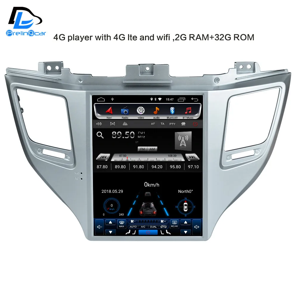  32G ROM Vertical screen android 9.0 car gps multimedia video radio player dash for hyundai new Tucs