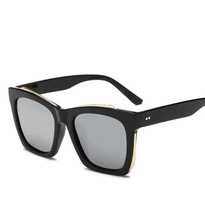 Женские солнцезащитные очки Классические поляризованные солнцезащитные очки для вождения дизайнерские очки солнцезащитные очки по рецепту большая коробка UV400 803 - Цвет линз: Серебристый