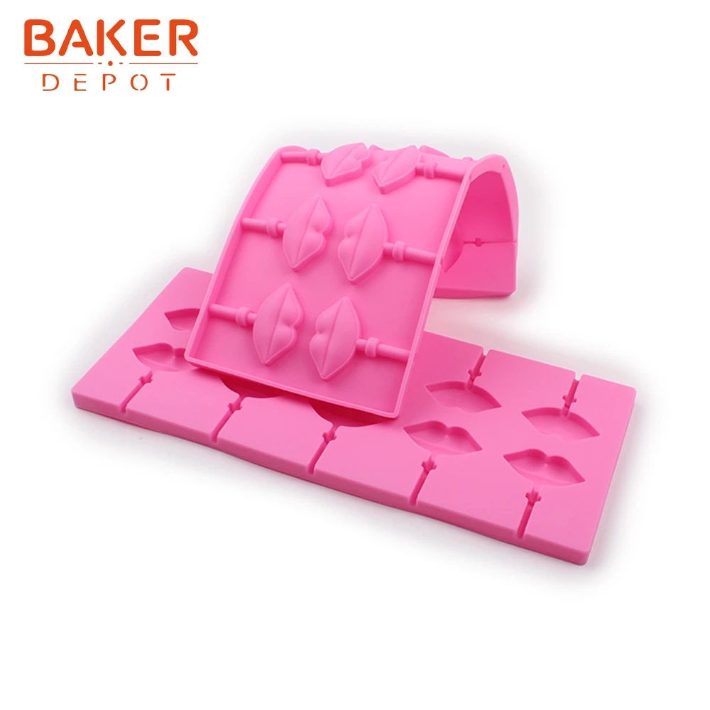 BAKER DEPOT силиконовая форма для леденцов форма губ конфеты Мармеладные форма для торта украшение печенья форма для печенья шоколадный лед инструмент 10 отверстий