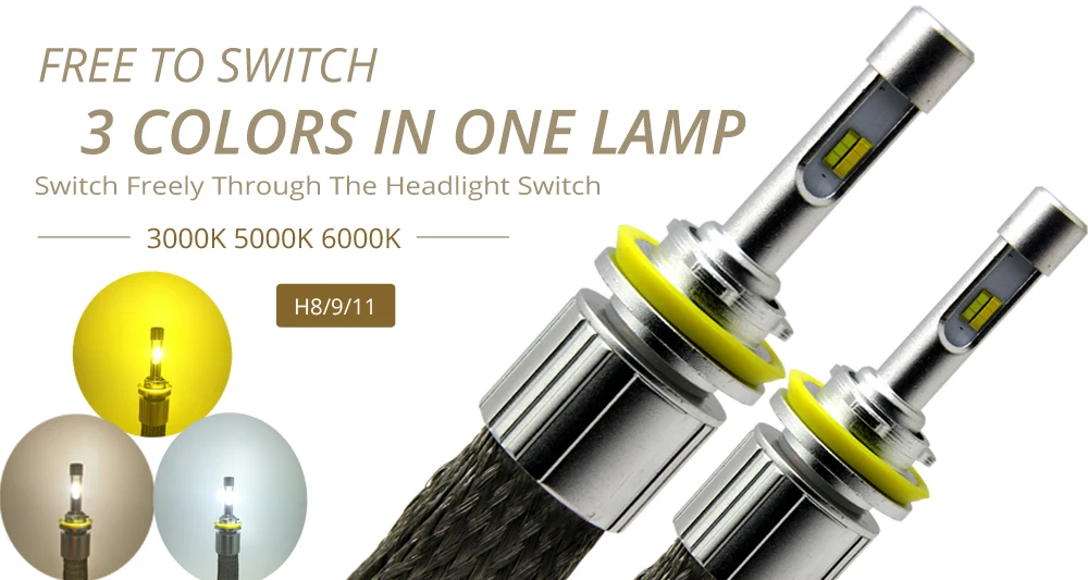 1 kit led h11 headlight 3 colors in one lamp,car led headlight 2017 h11,h11 led automotive bulbs,h11 led automotive headlight,h11 led automotive lights,h11 led car bulbs,h11 car headlight,h11 car headlight restoration,h11 led car