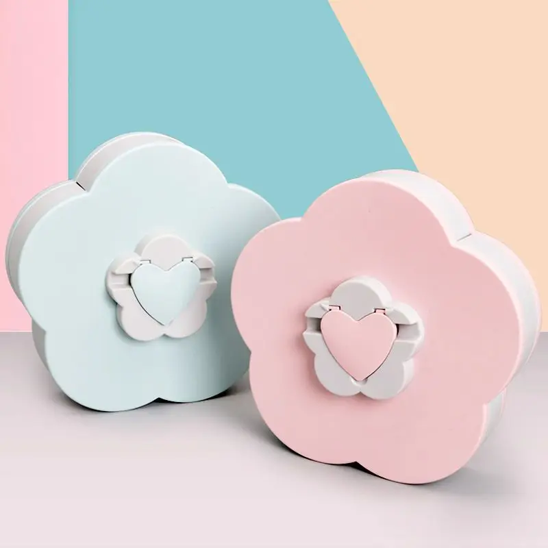 New Petal-Shape Rotating Candy Storage Box Flower Petal Shaped Dried Fruit Plate Nuts Snack Dessert Dish Container Phone Holder