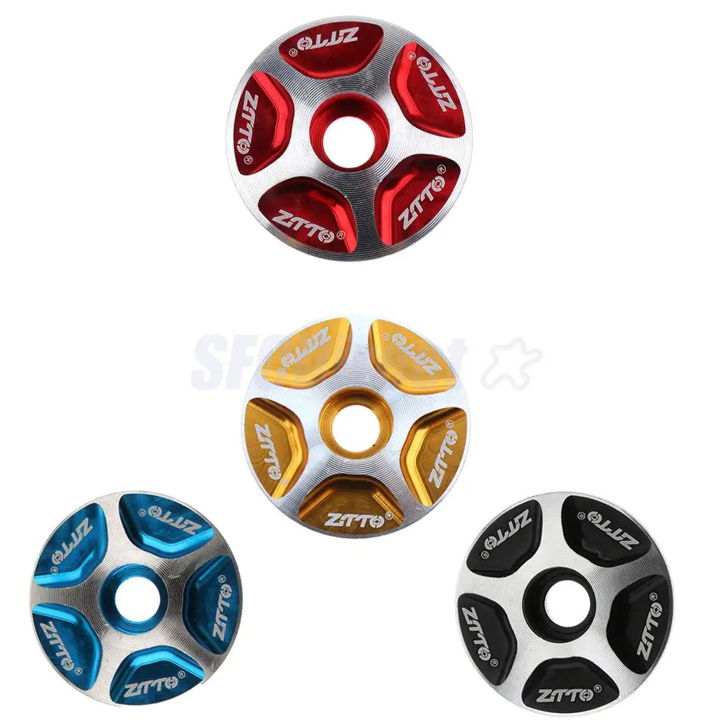 2Pcs 1 1//8/" Bicycle Headset Top Cap Cover Threadless Aluminum Alloy Top Cap