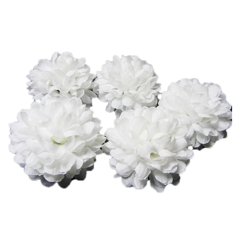 HOT 30pcs Daisy Artificial Fake flower Silk Spherical Heads Bulk Wedding Party Decor