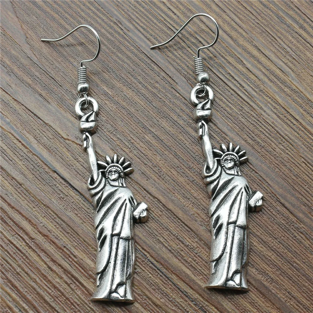 1 Pair Dropshiping Earrings Dangle Women Fashion Jewelry 49x14mm Statue Of Liberty Drop | Украшения и аксессуары