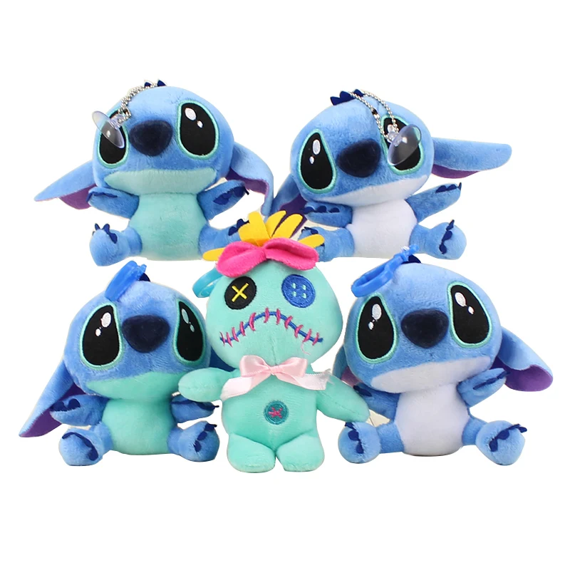 10cm Lilo and Stitch Plush Toy Lilo Scrump Stitch With Suckers Hooks