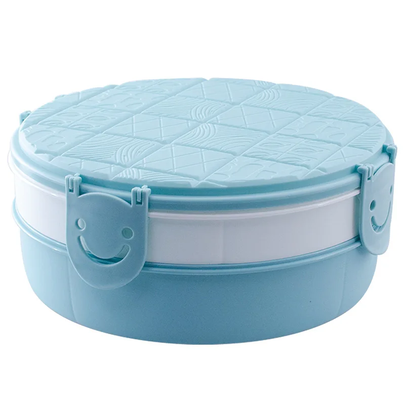 Коробка для фруктов Однослойная/двухслойная Бытовая корзина для орехов и сухофруктов коробка для конфет контейнер для хранения пищевых продуктов пластиковый чехол для фруктов Органайзер - Цвет: Blue Double layer
