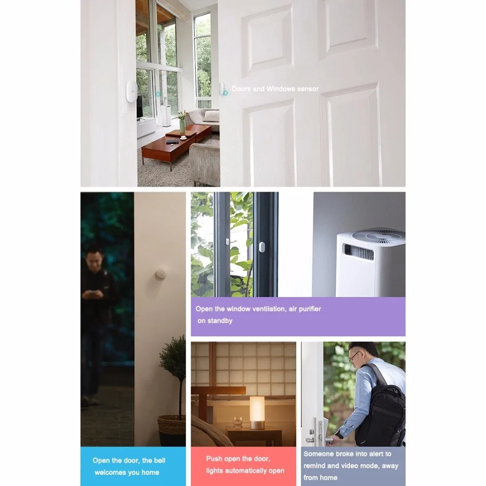xiaomi датчик двери окна карманный размер xiaomi умный дом наборы сигнализации работа с шлюзом mi jia mi Home app
