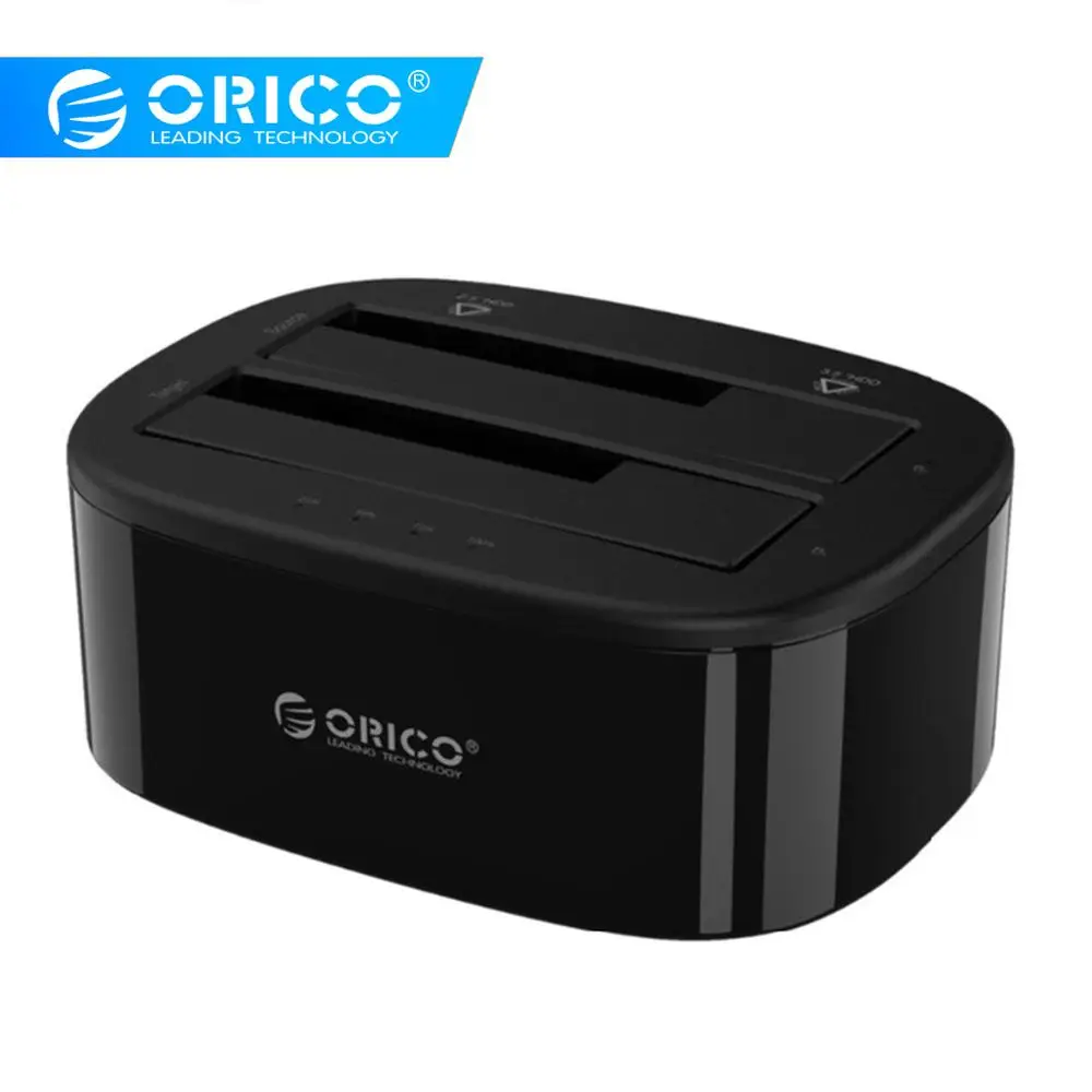 ORICO USB 3,0 для SATA HDD чехол двойной отсек док-станция для жесткого диска 2,5/3,5 дюймов HDD SSD с функцией офлайн клона UASP