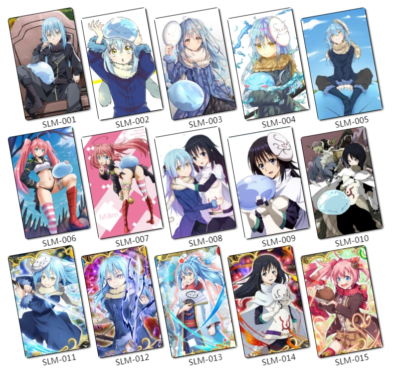35 шт., что раз я перевоплотился в слизистую карточку, наклейка s Rimuru Milim Shizue Tensei Shitara Slime Datta Ken sticker