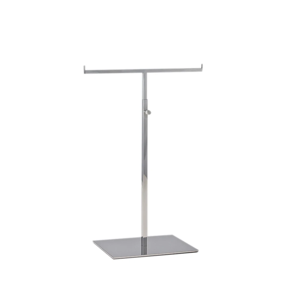 Polish silver t bar stand display, metal scarves rack tie display rack