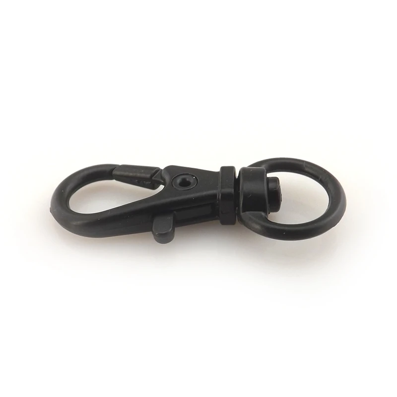 

100pcs Black Swivel Metal Lobster Clasp 32MM Alloy Snap Hook Free Shipping