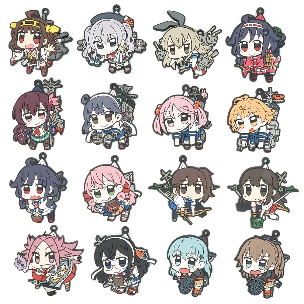 

Game Kantai Collection Anime Shimakaze Amatsukaze Kancolle Strap Rubber Keychain