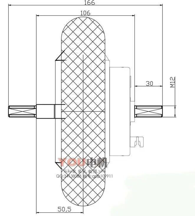 Best 8" 450W 36V  electric wheel hub motor ,  skateboard with motor,electric motor for bicycle 2