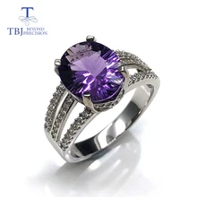 new design amethyst rings natural gemstone oval 10*12mm with 925 sterling silver fine jewelry anniversary gift for women wife
