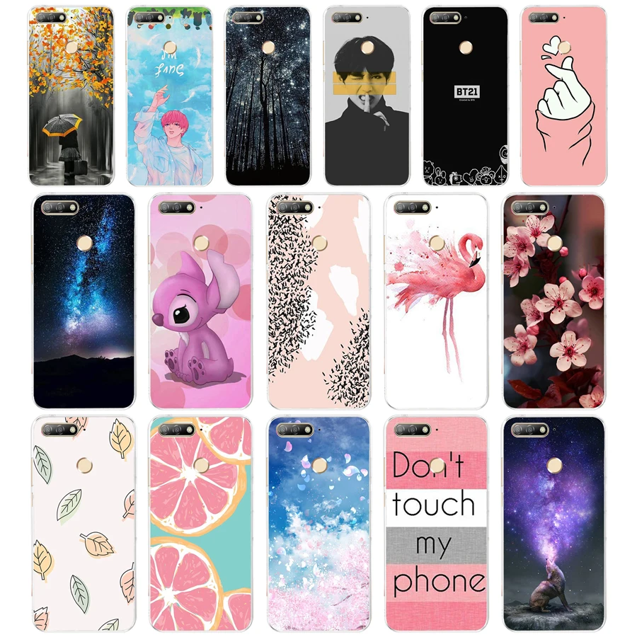 

F For Huawei Honor 7C Case Cover 5.7" Soft TPU Silicone Bumper Honor 7C Cases for Huawei Honor 7C AUM-L41 Phone Case Back Cover