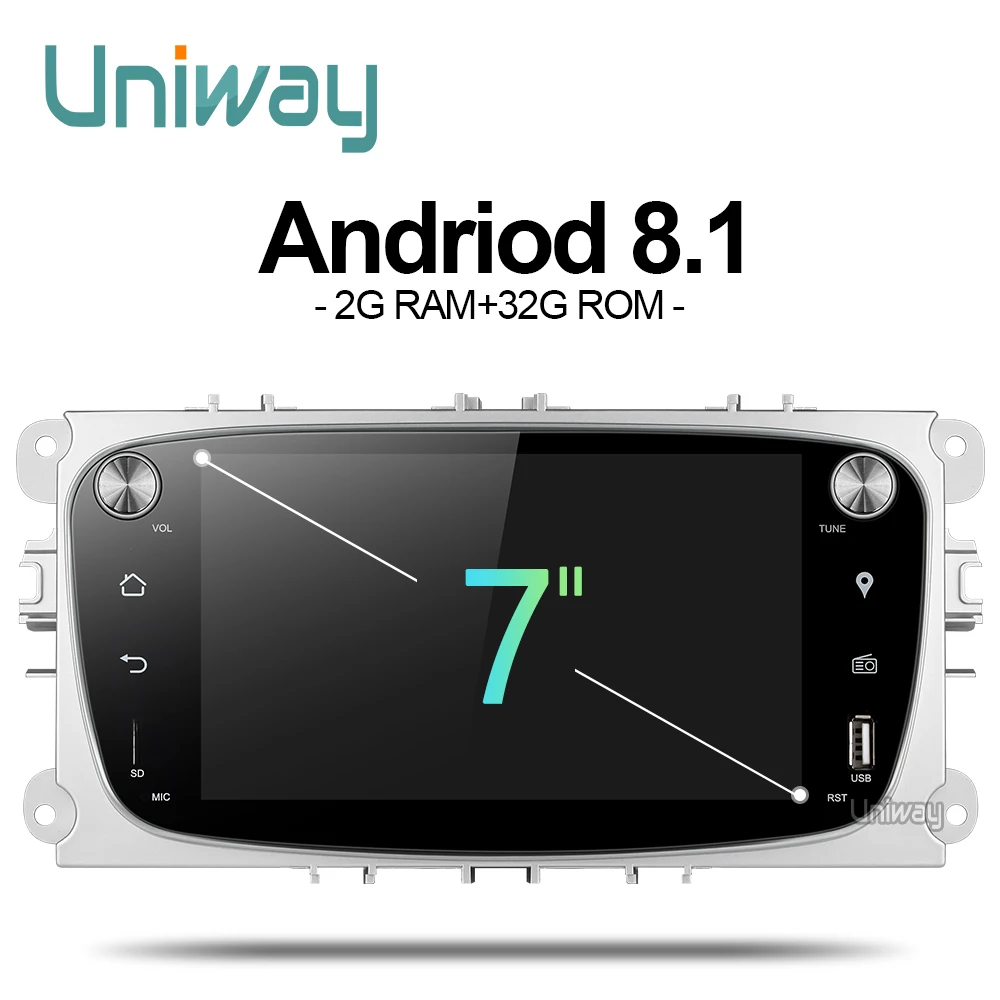 

uniway ALFKS7071 2G+32G android 8.1 car dvd for focus ford mondeo ford kuga ford S-MAX C-MAXcar radio