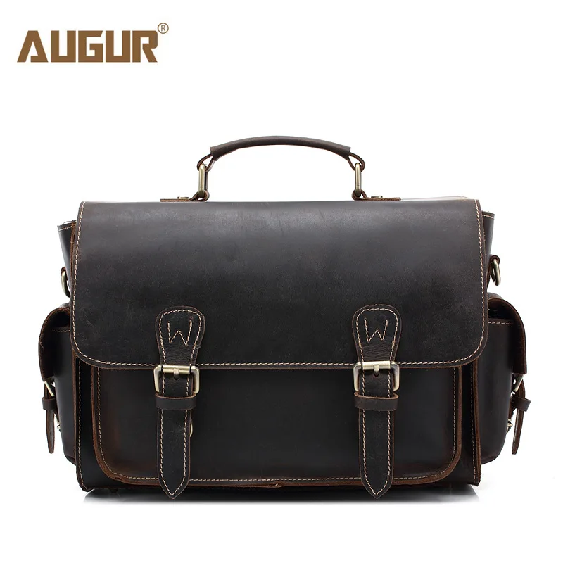 

Man Messenger Bag Genuine Leather Fashion Crossbody Shoulder Satchels Handbags Business Travel High Capacity Bolsa escolar Gift