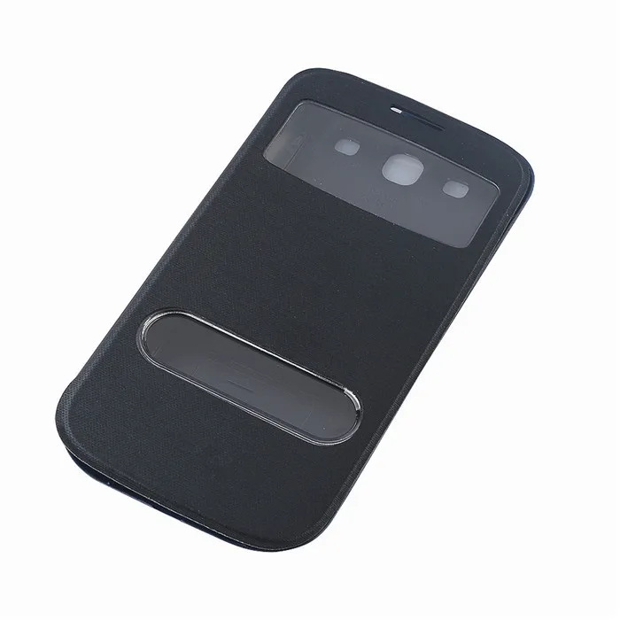 Для Samsung Galaxy S3 SIII i9300 9300 откидной Чехол из искусственной кожи с открытым окошком