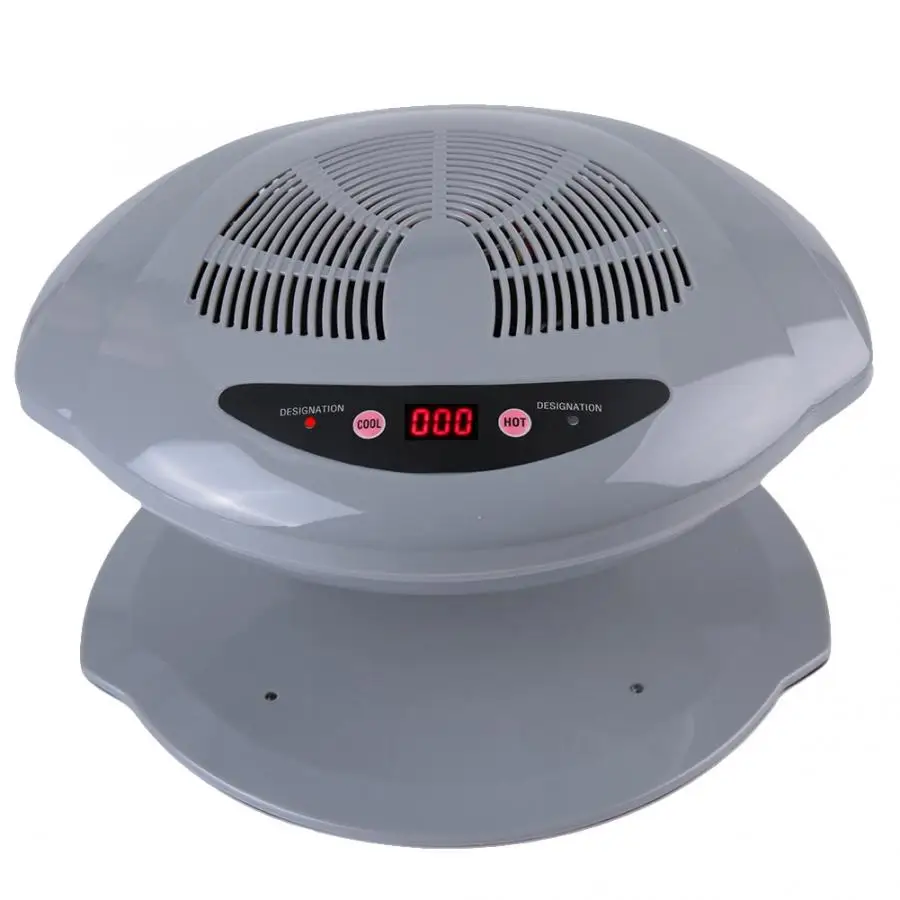 2 in 1 Grey Cool/Warm Air Blow Temperature Sensor Nail Polish Dryer Machine EU Plug 220V Nail Dryer