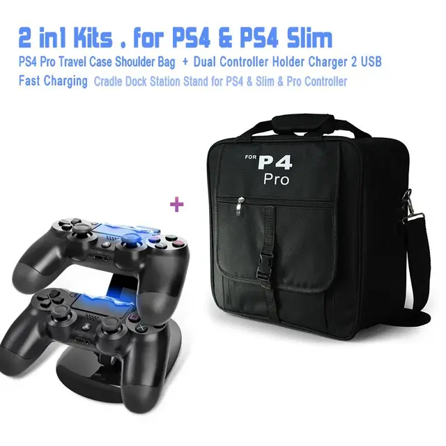Game Accessories Delux Travel Bag for PS4 Pro Console Storag Carry Case