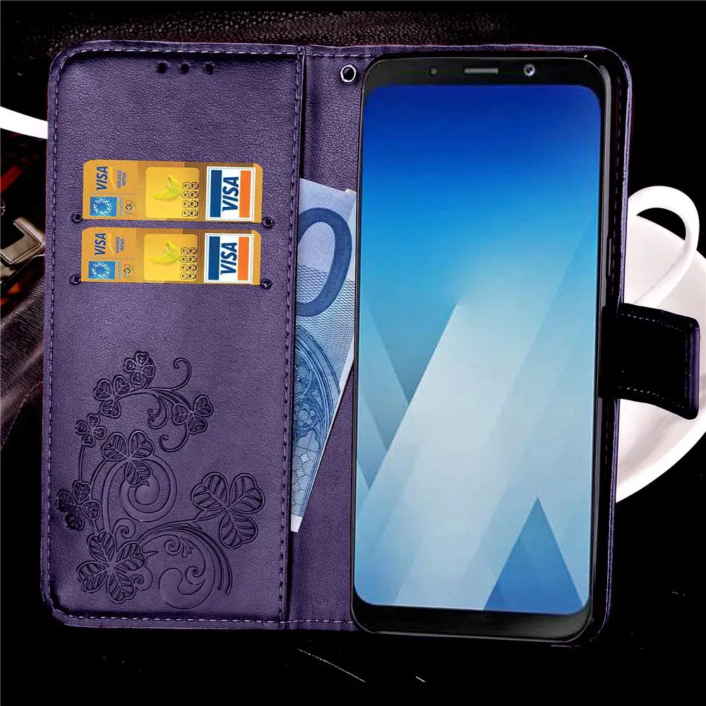 Чехол для телефона Samsung Galaxy A8 2018 откидной Роскошный кожаный бумажник чехол A530 A530F A