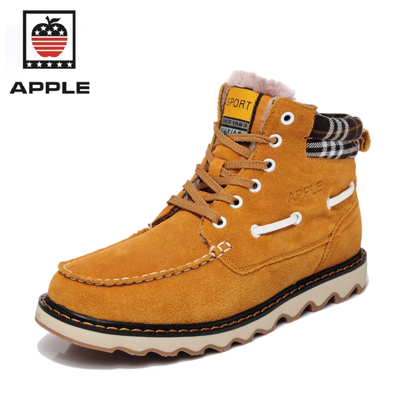 Men Winter Snow Boots Lace up Snow Casual Men Shoes Antiskid on